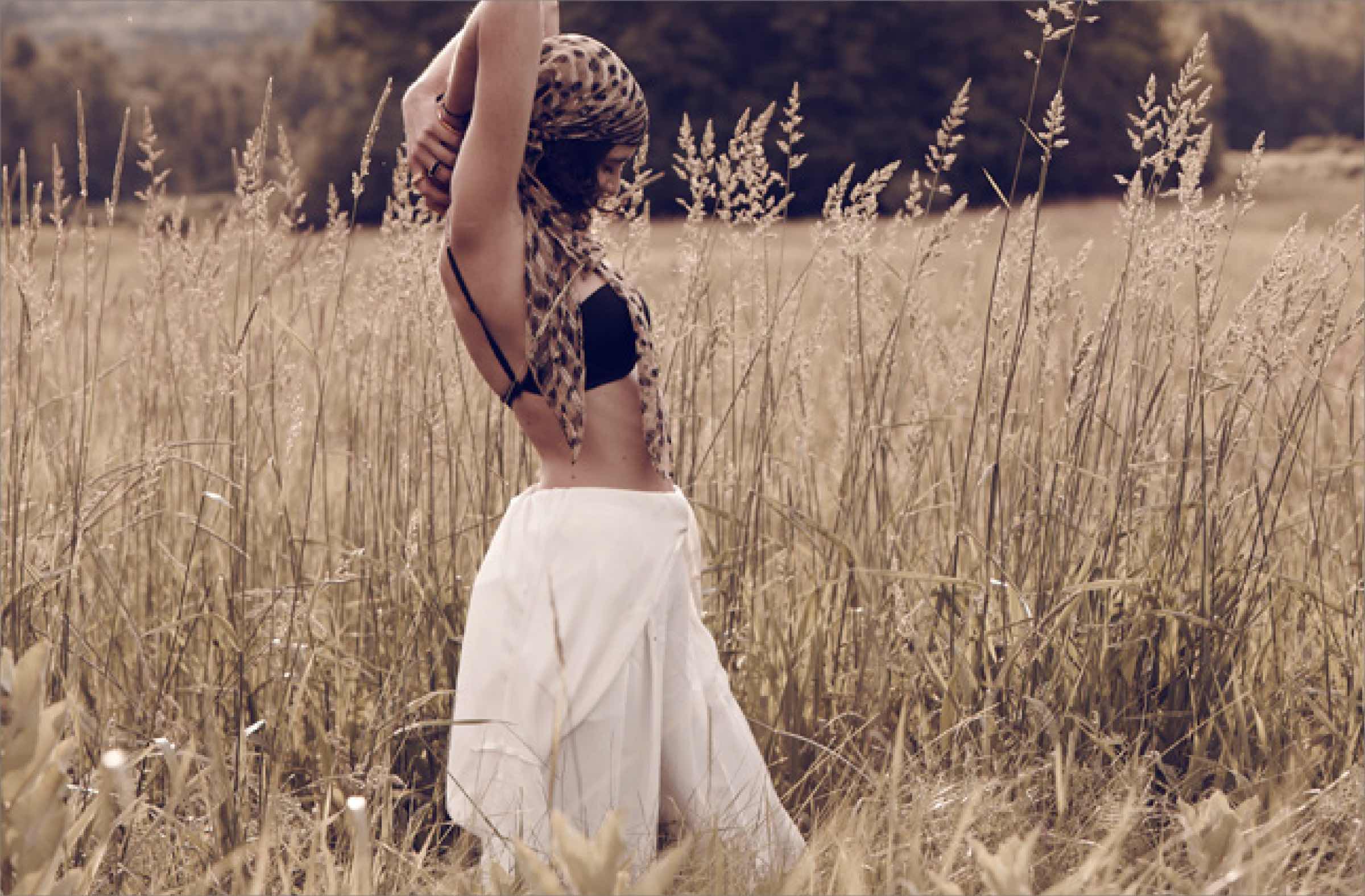 Jaz James in tall grass